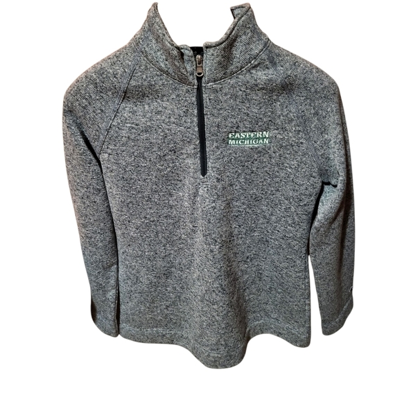 Champion Tops - Champion Eastern Michigan University Womens Quarter 1/4 Zip Sweatshirt Sz Medium